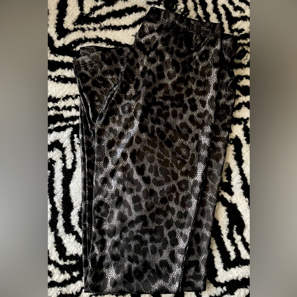 Faux Leather Snake Leopard Print Leggings by Forever 21. Emo Glam. Punk. Y2K.